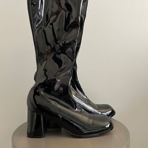 Pleaser Black High Heeled Boot